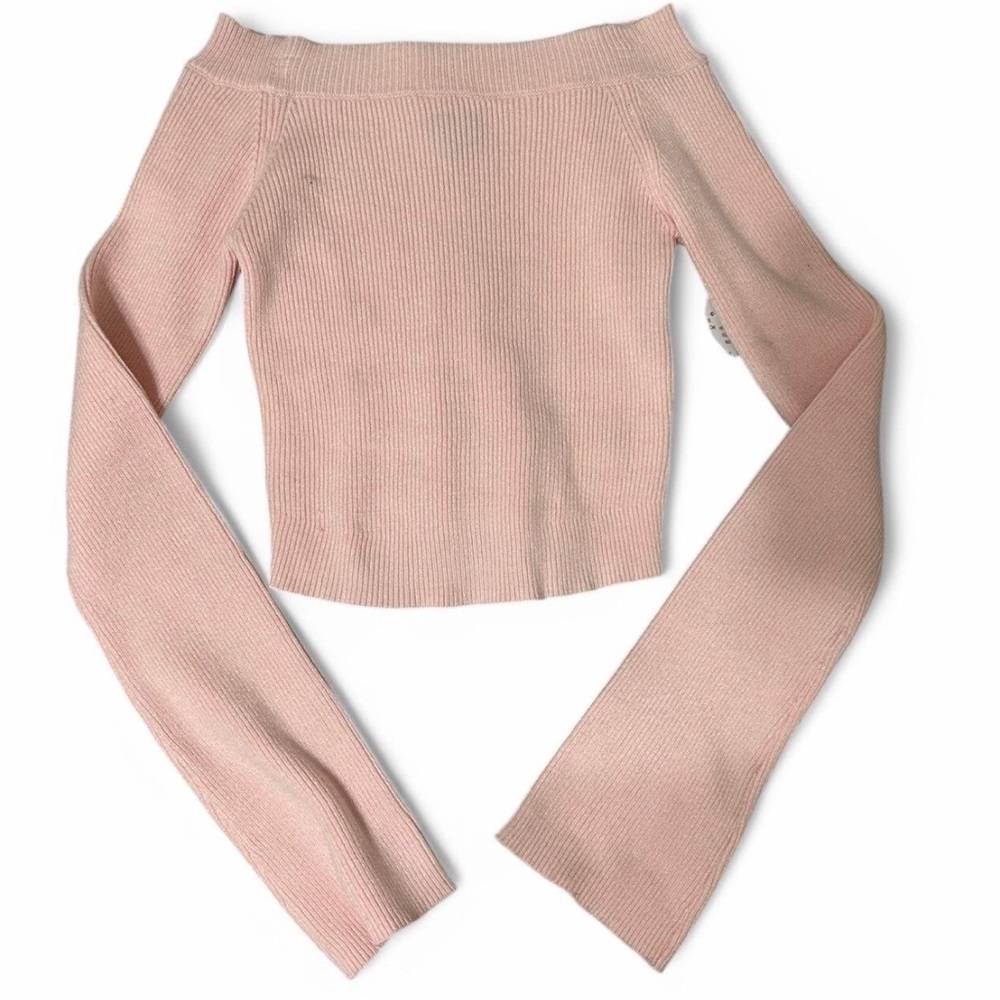 PacSun Blush Off-Shoulder Knit Top